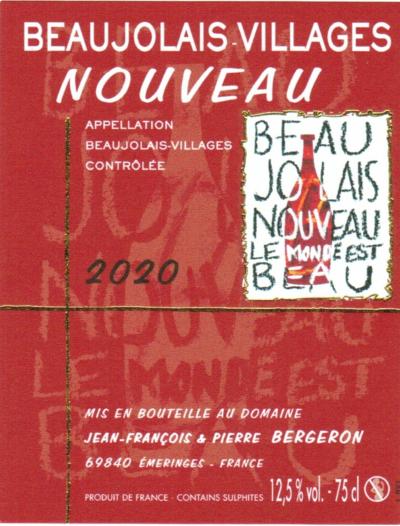 BEAUJOLAIS VILLAGES PRIMEUR DNE BERGERON 2022